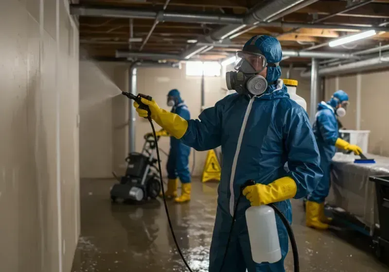 Basement Sanitization and Antimicrobial Treatment process in Newbern, TN